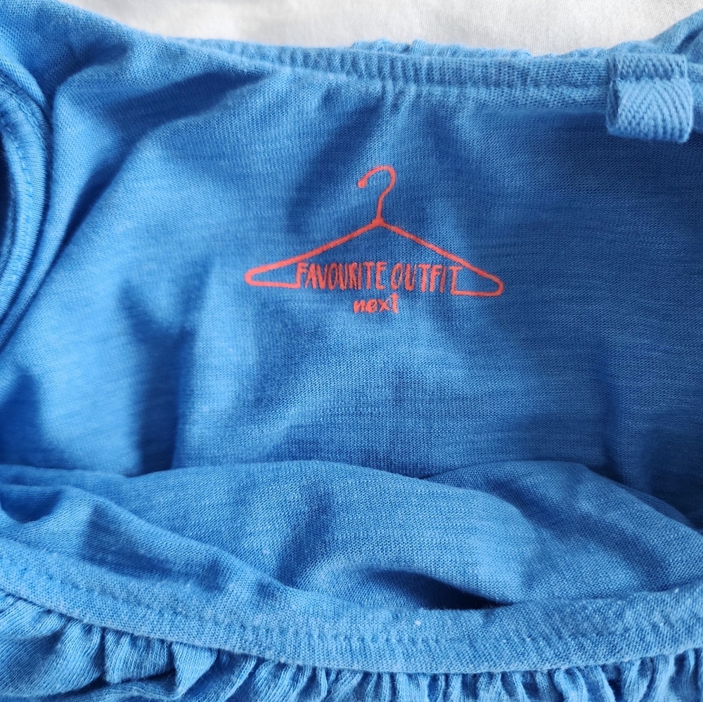BLUE SUMMERTIME RUFFLE ROMPER!!! SIZE 5 - Picture 4 of 4